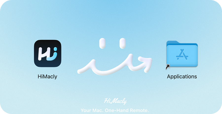 Installing HiMuseTap on Mac: drag the app into the Applications folder